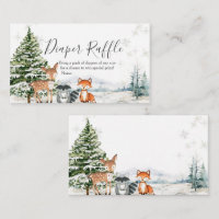 Hiver Animal Woodland Snowflakes Déchets Raffin