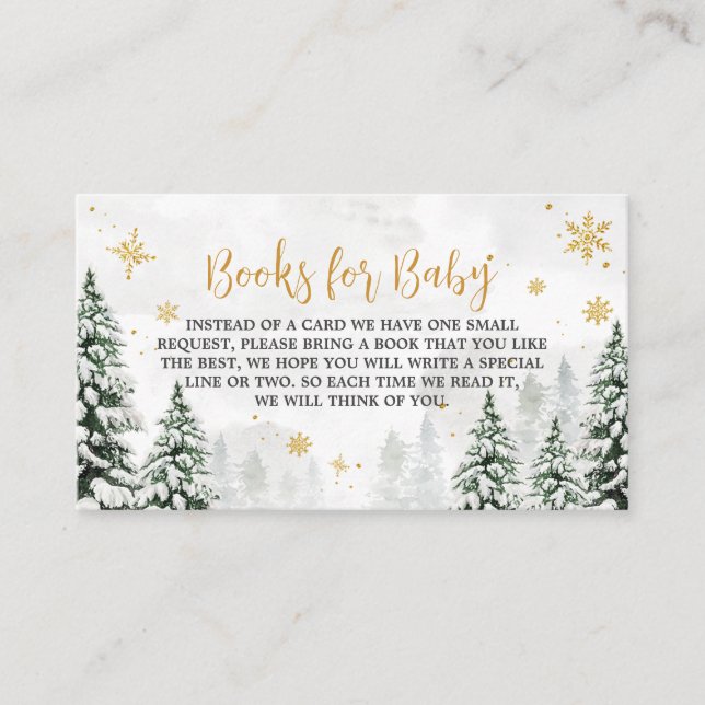 Carte D'accompagnement Hiver C'est froid Livres extérieurs pour bébé (Devant)