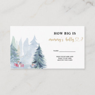 Carte D'accompagnement Hiver, quelle taille a le ventre de maman ?