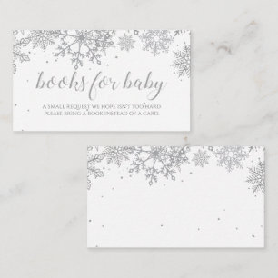 Carte D'accompagnement Hiver Snowflake Livres pour bébé