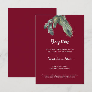 Carte D'accompagnement Hiver Végétation Bourgogne Réception de mariage