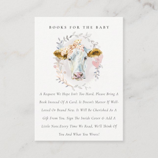 Carte D'accompagnement Holy Cow Farm Floral Wreath Livres Pour Baby showe (Devant)
