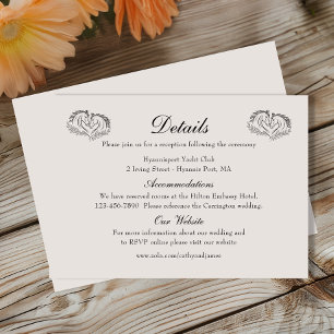 Carte D'accompagnement Horse Rustic Western Mariage campagnard Détails