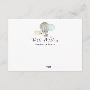 Carte D'accompagnement Hot Air Balloon Party en conseil Baby shower