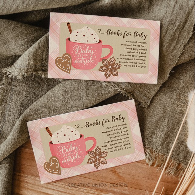 Carte D'accompagnement Hot Chocolate Winter Baby Girl Livres pour bébé (Créateur téléchargé)