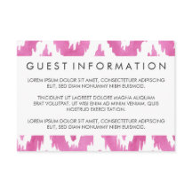 Hot Pink Ikat Information de l'invité