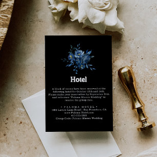 Carte D'accompagnement Hôtel Fleurs Bleu de la Royal Navy