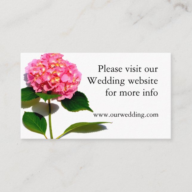 Carte D'accompagnement Hydrangée rose fleur rose rose rose floral (Devant)
