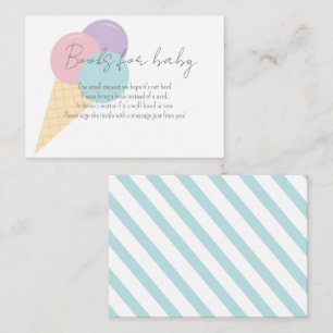 Carte D'accompagnement Ice Cream Scoop Confetti Livres Pour Baby shower