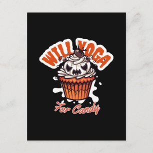 Carte D'accompagnement Idée de Cupcake Halloween pour le Yoga des Mamans