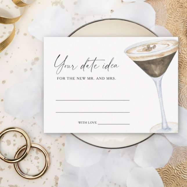 Carte D'accompagnement Idées de baby shower Espresso Martini pour mariage (Créateur téléchargé)