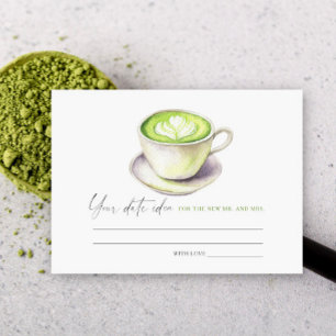 Carte D'accompagnement Idées de journée Matcha enterrement de vie de jeun