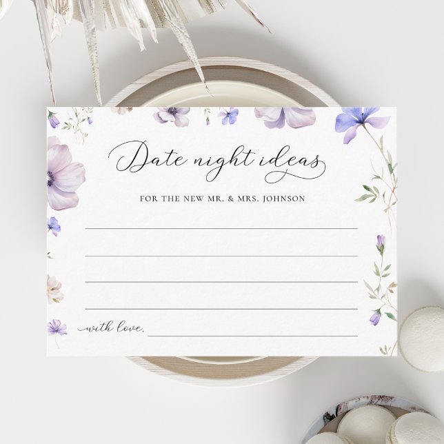 Carte D'accompagnement Idées de soirée au lavande floral pour une fête de (Créateur téléchargé)