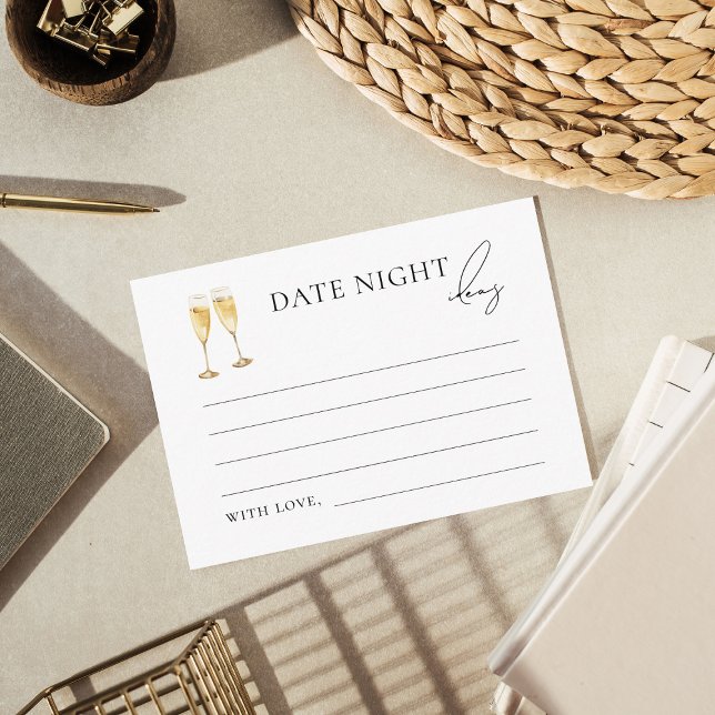 Carte D'accompagnement Idées de soirée de date pour une baby shower de ma (Créateur téléchargé)