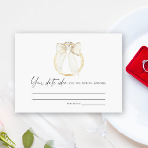 Carte D'accompagnement Idées de soirée de mariage avec un nœud papillon D