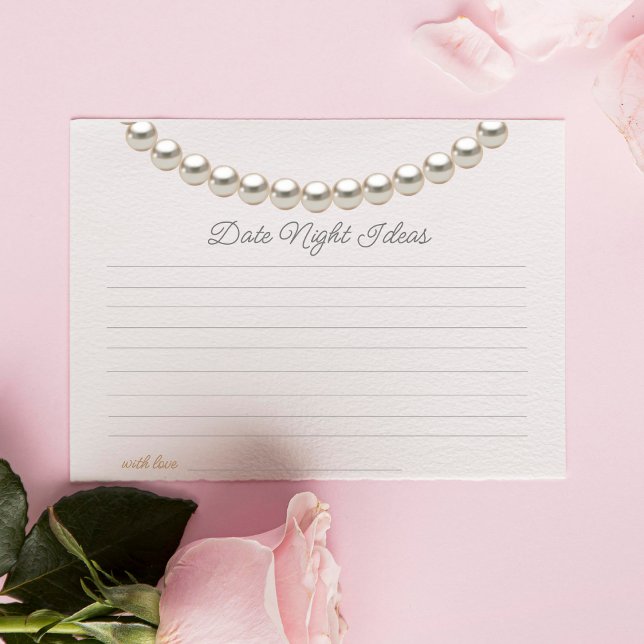 Carte D'accompagnement Idées de soirée en amoureux pour une fête prénupti (Créateur téléchargé)