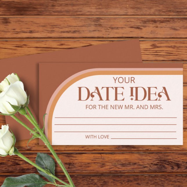 Carte D'accompagnement Idées de soirée en amoureux sous une arche en terr (Créateur téléchargé)