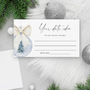 Carte D'accompagnement Idées de soirée en date à l'aquarelle en hiver \ P