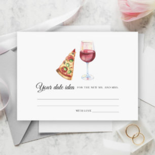 Carte D'accompagnement Idées de soirée pizza et vin pour enterrement de v