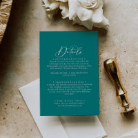 Idyllic Stylish Calligraphie Mariage Turquoise Dét