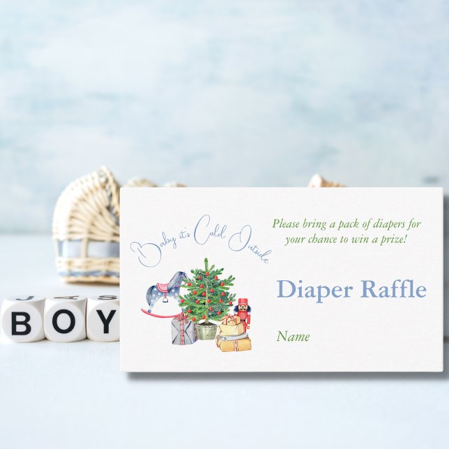 Carte D'accompagnement Il fait froid à l'extérieur du Baby shower de Noël (Créateur téléchargé)