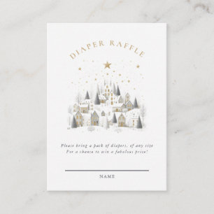 Carte D'accompagnement Il faut un village Baby Shower fantaisiste neigeux