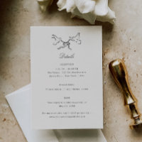 Illustration Oiseaux Whimsical Détails du Mariage