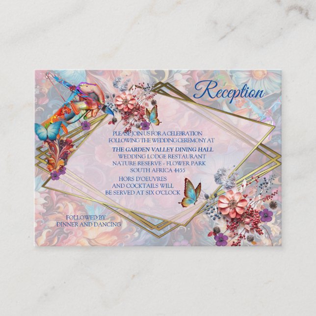 Carte D'accompagnement Imaginaire Fleurs express la joie de la nature. (Devant)