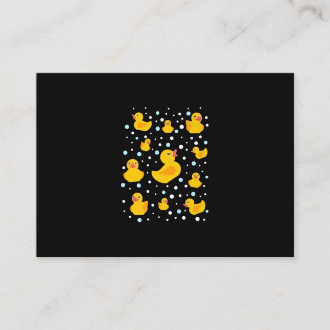 Carte D'accompagnement Impression de canard en caoutchouc (Devant)