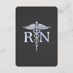 Carte D'accompagnement Infirmière inscrite RN Caduceus Snakes