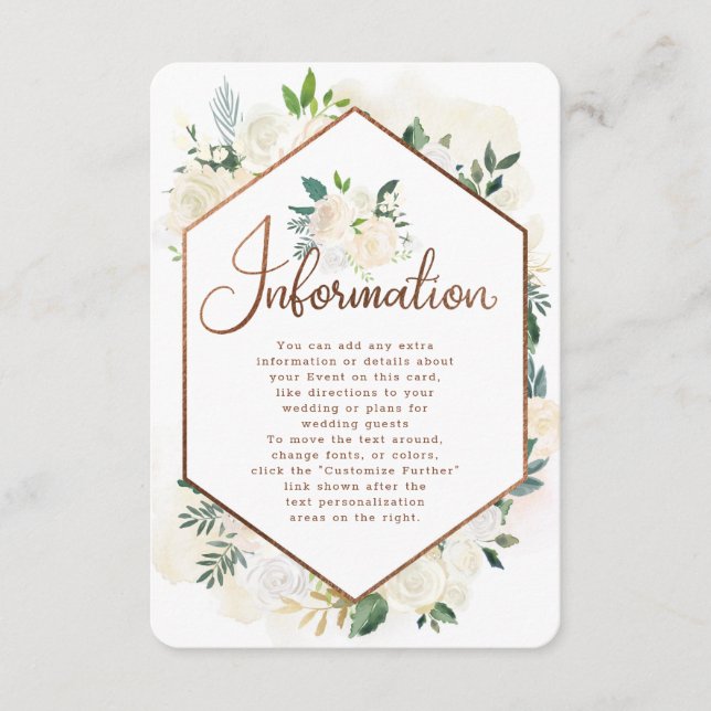 Carte D'accompagnement Information sur le Mariage campagnard rustique fra (Devant)