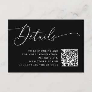 Carte D'accompagnement Informations minimalistes sur le Mariage de script