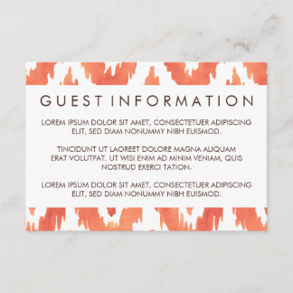 Carte D'accompagnement Informations pour les clients d'Orange Ikat