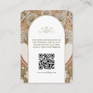 Carte D'accompagnement Informations sur le site Web de mariage avec code