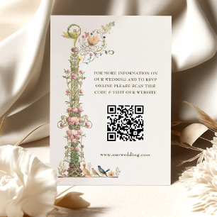 Carte D'accompagnement Informations sur le site web de mariage avec code 