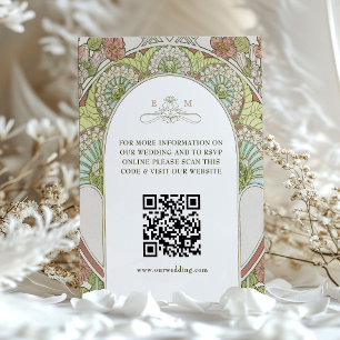 Carte D'accompagnement Informations sur le site Web de mariage Code QR Ar