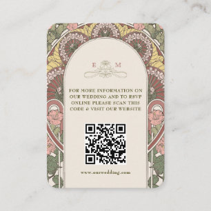 Carte D'accompagnement Informations sur le site web de mariage QR Code En