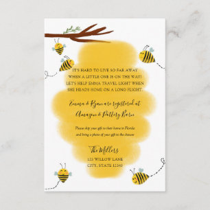 Carte D'accompagnement Infos baby shower longue distance