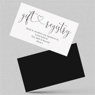 Carte D'accompagnement Inscription du Registre des cadeaux / Enceinte pou