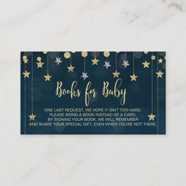Carte D'accompagnement Insérez la demande d'un petit livre étoile Twinkle (Devant)