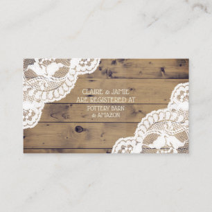 Carte D'accompagnement Insertion antique en bois rustique