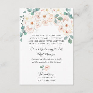 Carte D'accompagnement Insertion de fond de baby shower