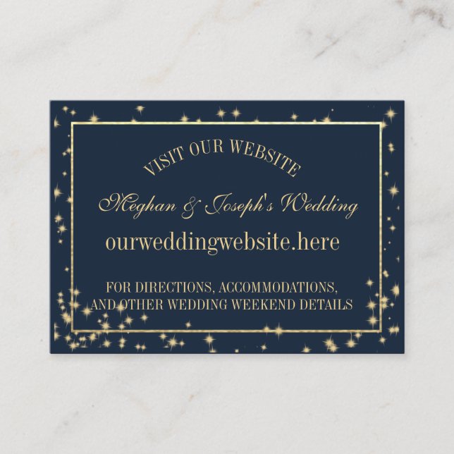 Carte D'accompagnement Insertion d'informations sur le Mariage Sky Starry (Devant)