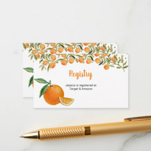 Carte D'accompagnement Insertion d'un registre d'orange sucré