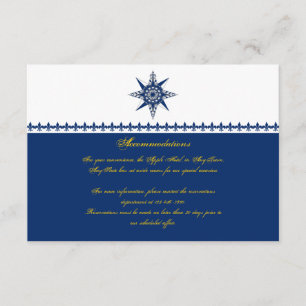 Carte D'accompagnement Insertion nautique de mariage de jaune de marine