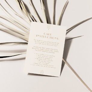 Carte D'accompagnement Instructions d'entretien des produits EVERLY Cream