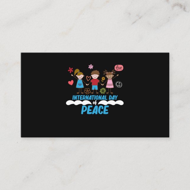 Carte D'accompagnement International Day Peace Earth World Peace Day (Devant)
