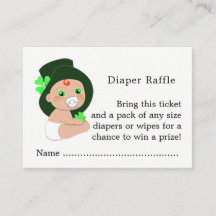 Irlandais Leprechaun Lucky Shamrock Diaper Raffle