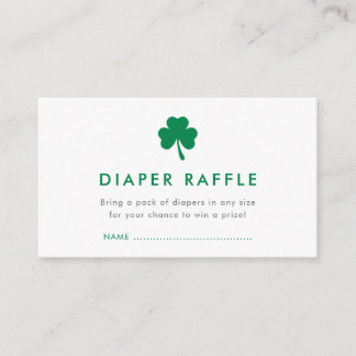 Carte D'accompagnement Irlandais Lucky Charm Diaper Baby shower Raffle