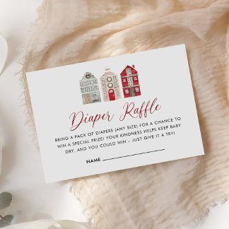 Carte D'accompagnement It Takes a Village Winter Christmas Baby Shower